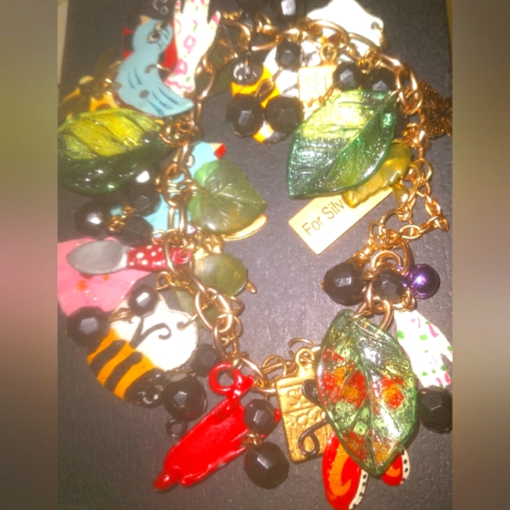 Vintage K. Rossi For Silvestri handcrafted Charm bracelet